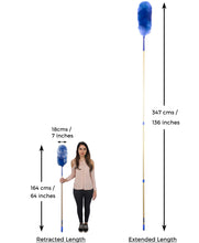 WinHux® 3.47 Metre (136") Extra Long Reach Extendable Duster Telescopic Handle, Bendable and Washable (Only available via Amazon - Contact us for Bulk orders)